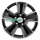Литой диск Khomen KHW1601 6.5x16 5x114.3 ET 50 Dia 67.1 (серебристый глянцевый)