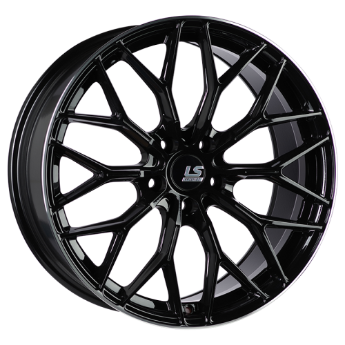 LS FlowForming RC69 8.5x19 5x112 ET 35 Dia 66.6 (черный с полированным ободом)