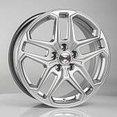 Литой диск NZ R04 6.5x16 5x114.3 ET 38 Dia 67.1 (чёрный глянцевый с полированной лицевой частью)