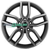 Литой диск Khomen KHW1708 6.5x17 5x114.3 ET 49 Dia 67.1 (черный глянцевый)