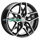 Литой диск Khomen KHW1709 7x17 5x114.3 ET 53 Dia 67.1 (черный глянцевый)