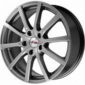 Литой диск iFree Big-Byz 7x17 5x110 ET 39 Dia 65.1 (чёрный глянцевый с полированной лицевой частью)