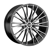 Литой диск LS FlowForming RC60 10.5x21 5x112 ET 40 Dia 66.6 (чёрный глянцевый с полированной лицевой частью)