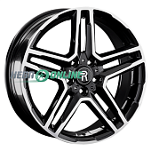 Литой диск Replay FA33 7.5x18 5x114.3 ET 33 Dia 67.1 (чёрный глянцевый с полированной лицевой частью)