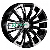 Литой диск LS Wheels LS812 8x20 6x139.7 ET 30 Dia 77.8 (чёрный глянцевый с полированной лицевой частью)