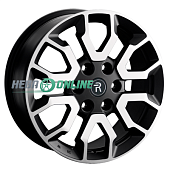 Литой диск Replay TY379 7.5x18 6x139.7 ET 60 Dia 95.1 (черный матовый с полировкой)