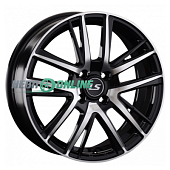 Литой диск LS Wheels LS917 6x16 5x100 ET 40 Dia 57.1 (чёрный глянцевый с полированной лицевой частью)
