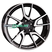 Литой диск Replay VV336 8x18 5x112 ET 44 Dia 57.1 (чёрный глянцевый с полированной лицевой частью)