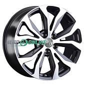 Литой диск Replay LX62 7.5x18 5x114.3 ET 35 Dia 60.1 (чёрный глянцевый с полированной лицевой частью)