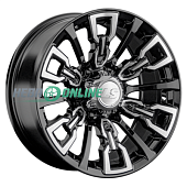 Литой диск LS Wheels LS1363 8x17 6x139.7 ET -15 Dia 106.1 (чёрный глянцевый с полированной лицевой частью)