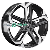 Литой диск Replay GL46 7.5x19 5x108 ET 46 Dia 63.3 (чёрный глянцевый с полированной лицевой частью)