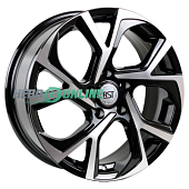 Литой диск RST R 087 6.5x17 5x114.3 ET 37 Dia 66.5 (черный глянцевый)