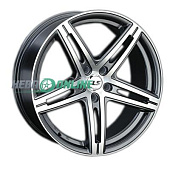 Литой диск LS Wheels LS288 7.5x17 4x100 ET 40 Dia 60.1 (чёрный глянцевый с полированной лицевой частью)