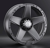 Литой диск LS Wheels LS1284 8x17 6x139.7 ET 25 Dia 106.1 (чёрный глянцевый с полированной лицевой частью)