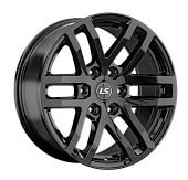 Литой диск LS Wheels LS1279 8.5x17 6x139.7 ET 30 Dia 106.1 (чёрный глянцевый с полированной лицевой частью)
