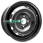 Штампованный диск ТЗСК Renault Logan 2 6x15 4x100 ET 40 Dia 60.1 (черный глянцевый)