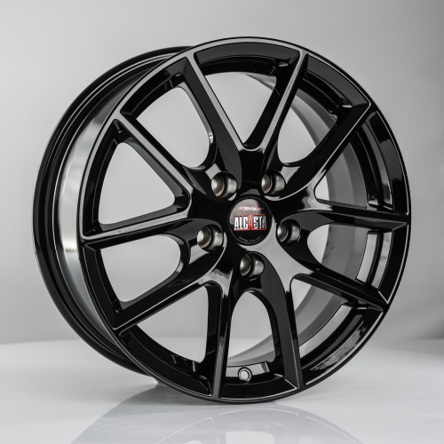 Alcasta M59 6.5x16 5x105 ET 38 Dia 56.6 (чёрный глянцевый с полированной лицевой частью)