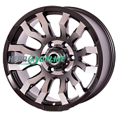 Литой диск Lizardo XH691 8.5x16 6x139.7 ET  Dia 106.1 (черный матовый с полированной лицевой частью и ободом из нержавеющей стали)