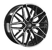 Литой диск LS FlowForming RC59 9x20 5x112 ET 35 Dia 66.6 (чёрный глянцевый с полированной лицевой частью)