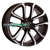 Литой диск Replica FR V5141 9x20 5x108 ET 38 Dia 63.4 (черный матовый с полированной лицевой частью и ободом из нержавеющей стали)