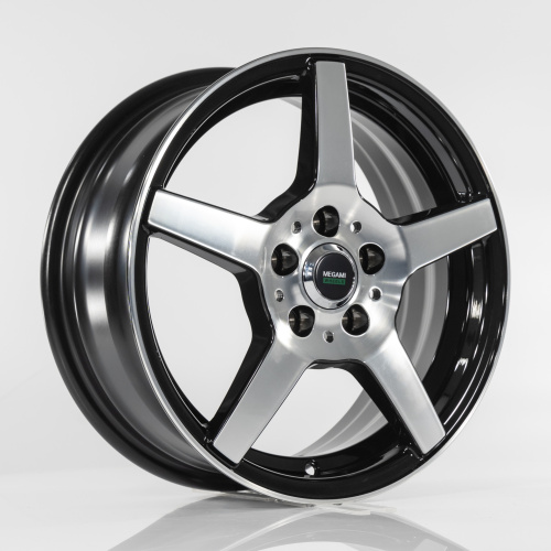 Megami AF-07 5.5x14 4x100 ET 49 Dia 56.6 (серый темный глянцевый полностью полированнный)