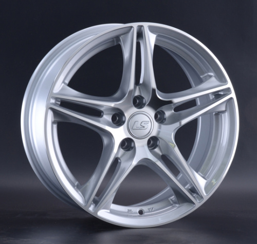 LS Wheels LS1056 7.5x17 5x108 ET 50 Dia 63.4 (чёрный глянцевый с полированной лицевой частью)