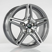 Литой диск Megami MGM-38 6.5x15 5x100 ET 38 Dia 57.1 (серый темный глянцевый полностью полированнный)