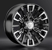 Литой диск LS Wheels LS1363 8x17 6x139.7 ET -15 Dia 106.1 (чёрный глянцевый с полированной лицевой частью)