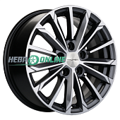 Литой диск Khomen KHW1611 7x19 5x114.3 ET 45 Dia 60.1 (черный глянцевый)
