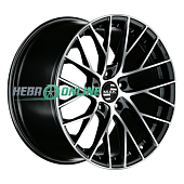 Литой диск Mak Monaco 8.5x19 5x130 ET 55 Dia 71.6 (чёрный глянцевый с полированной лицевой частью)
