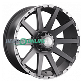 Литой диск LS Wheels LS1302 9x20 6x139.7 ET 20 Dia 106.1 (серебристый матовый с полированным ободом)