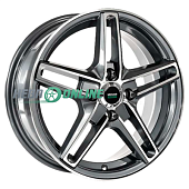 Литой диск Megami MGM-17 7.5x18 5x110 ET 46 Dia 63.3 (черный с полированной лицевой частью)
