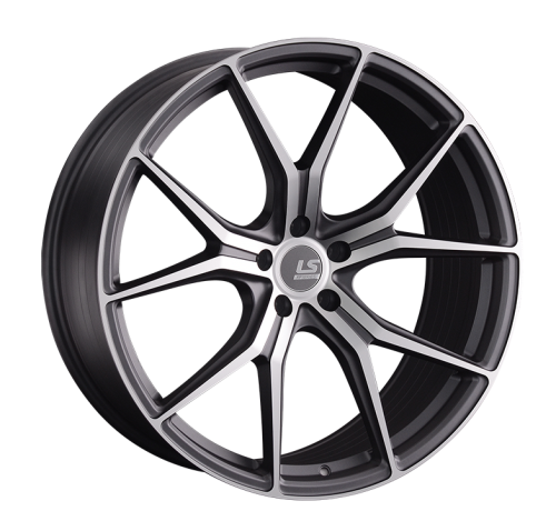 LS FlowForming RC56 10x22 5x112 ET 21 Dia 66.6 (серебристый матовый с полированной лицевой частью)