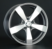 Литой диск LS Wheels LS205 7x16 4x100 ET 40 Dia 73.1 (серый темный глянцевый полностью полированнный)