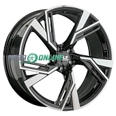 Литой диск LS Forged LS FG23 9x21 5x112 ET 35 Dia 66.6 (чёрный глянцевый с полированной лицевой частью)