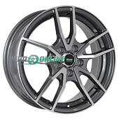 Литой диск Megami MGM-20 6x15 4x98 ET 32 Dia 58.6 (чёрный глянцевый с полированной лицевой частью)