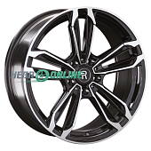 Литой диск Replay LX174 8x18 5x114.3 ET 30 Dia 60.1 (чёрный глянцевый с полированной лицевой частью)