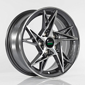 Литой диск Megami MGM-25 6x14 5x100 ET 35 Dia 57.1 (серый темный глянцевый полностью полированнный)