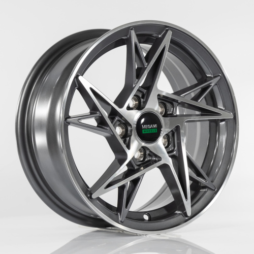Megami MGM-25 6x14 5x100 ET 35 Dia 57.1 (серый темный глянцевый полностью полированнный)