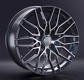 Литой диск LS Wheels LS1263 7x16 4x100 ET 40 Dia 60.1 (чёрный глянцевый с полированной лицевой частью)