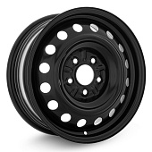 Штампованный диск Trebl 8756 6.5x16 5x114.3 ET 45 Dia 67.1 (черный глянцевый)