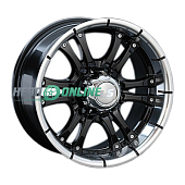 Литой диск LS Wheels LS161 8x16 6x139.7 ET 10 Dia 107.1 (серебристый с полированным ободом)