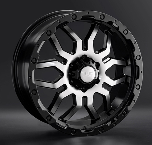 LS Wheels LS1285 7x16 5x139.7 ET 5 Dia 108.1 (чёрный глянцевый с полированной лицевой частью)