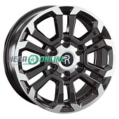 Литой диск Replay TA3 7.5x17 6x139.7 ET 36 Dia 100.1 (чёрный глянцевый с полированной лицевой частью)