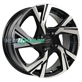 Литой диск RST R075 6x15 4x100 ET 46 Dia 60.1 (черный глянцевый)