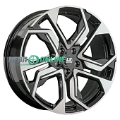 Литой диск LS Forged LS FG30 8.5x20 5x120 ET 40 Dia 62.6 (чёрный глянцевый с полированной лицевой частью)