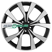 Литой диск Khomen KHW1906 7x19 5x114.3 ET 51 Dia 67.1 (черный с полировкой)