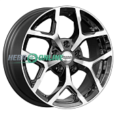 Литой диск Скад KL-368 6.5x16 5x114.3 ET 50 Dia 66.1 (чёрный глянцевый с полированной лицевой частью)