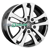 Литой диск Replay KI291 6.5x16 5x114.3 ET 31 Dia 67.1 (чёрный глянцевый с полированной лицевой частью)