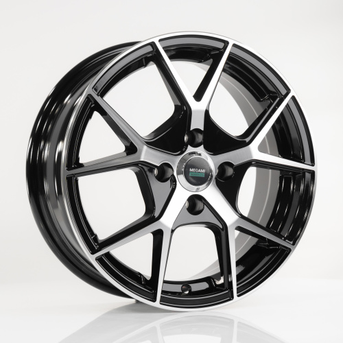 Megami MGM-18 5.5x14 4x100 ET 43 Dia 60.1 (серый темный глянцевый полностью полированнный)